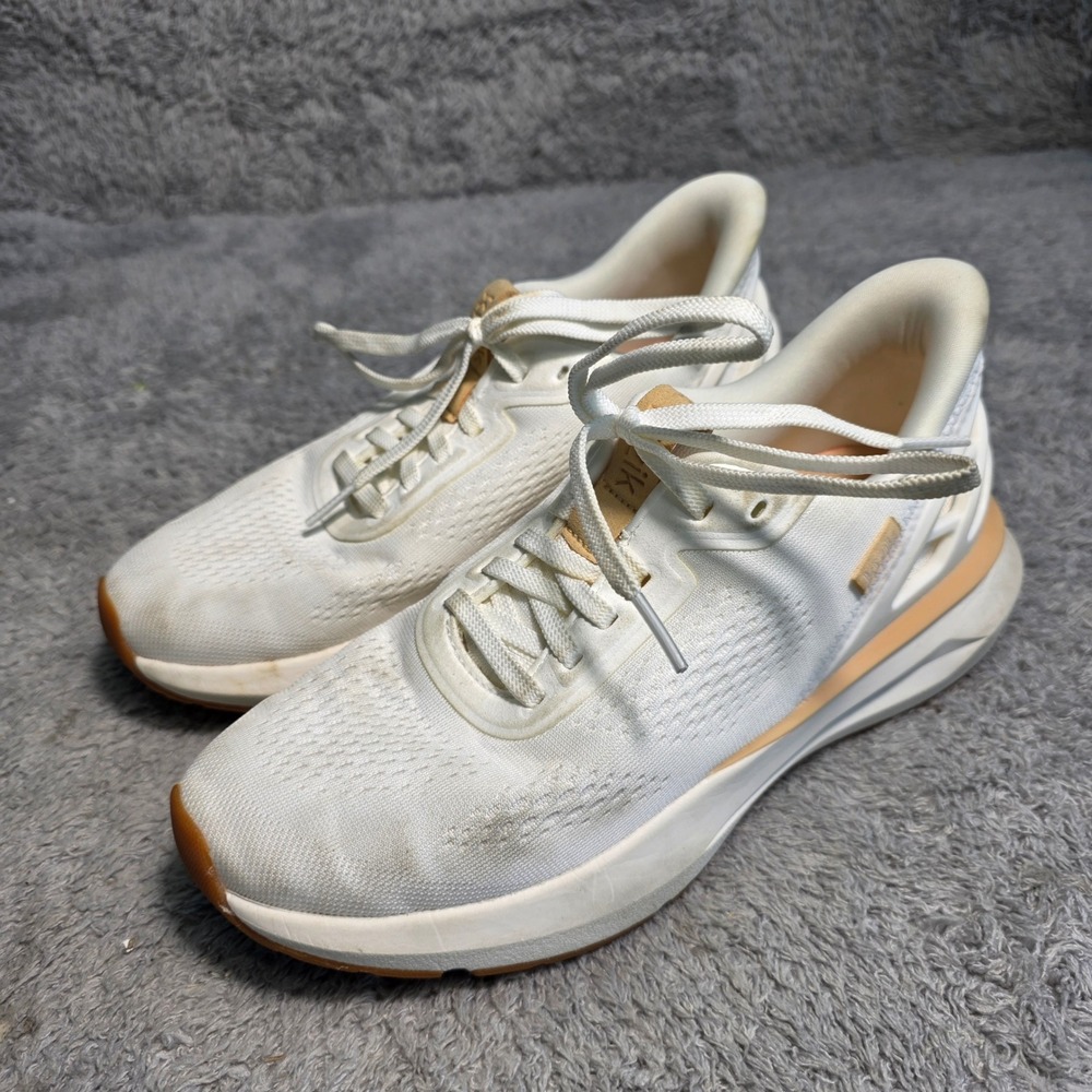 Kizik Athens Sneaker White Cream Hands-Free‎ Slip-On Mesh Womens 8 Excellent
